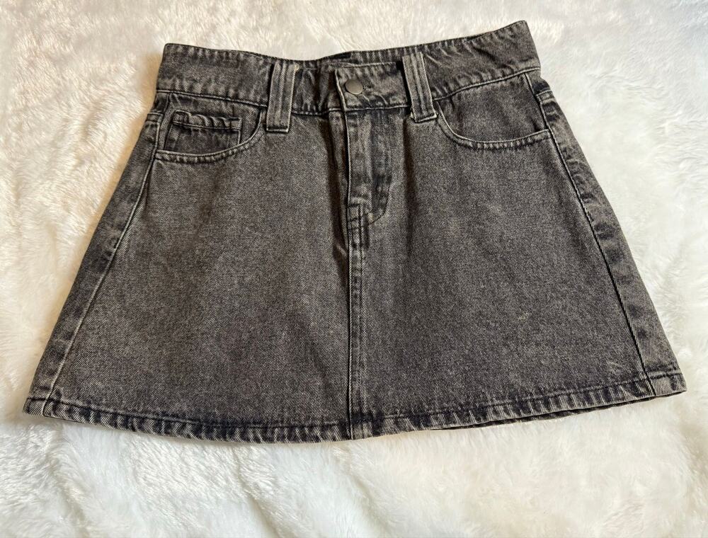 Altar'd state maggie black denim mini skirt